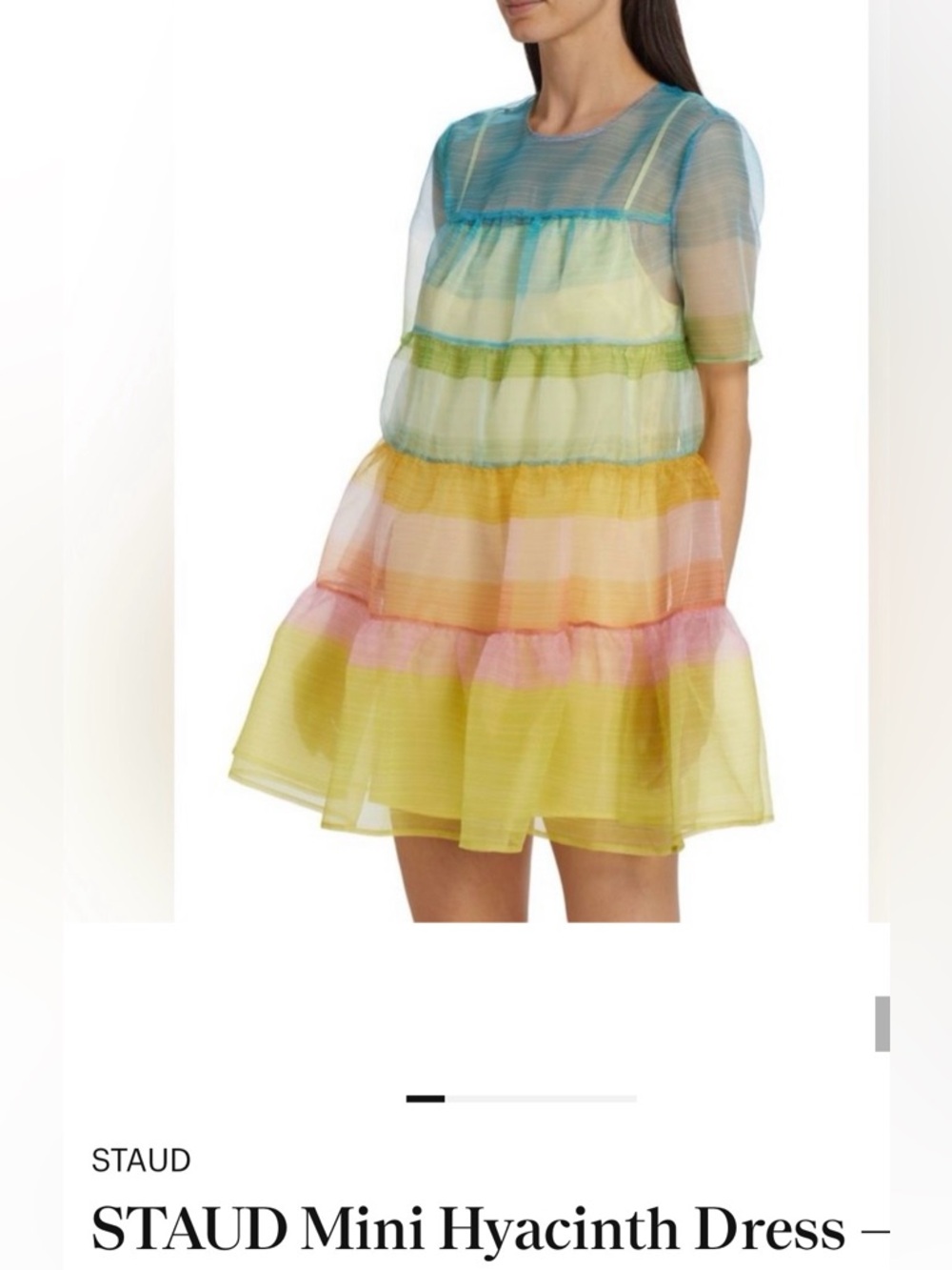 STAUD XS Mini Hyacinth Dress in Multi-Color